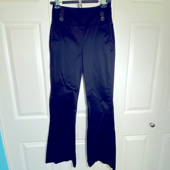 Club Monaco Black Sailor Flared Pants - Picture 1 of 5